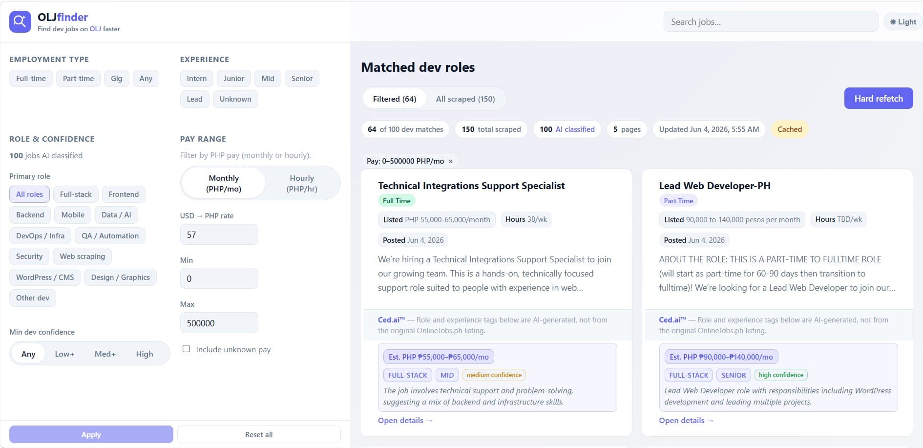 OLJfinder screenshot