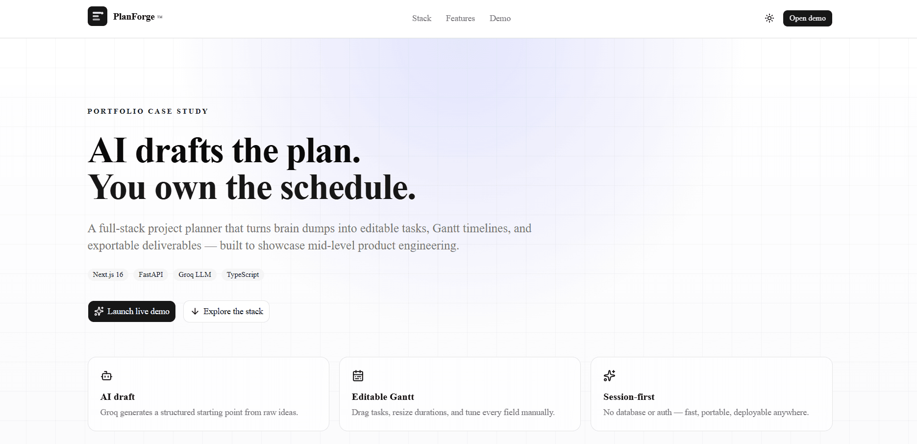 PlanForge screenshot