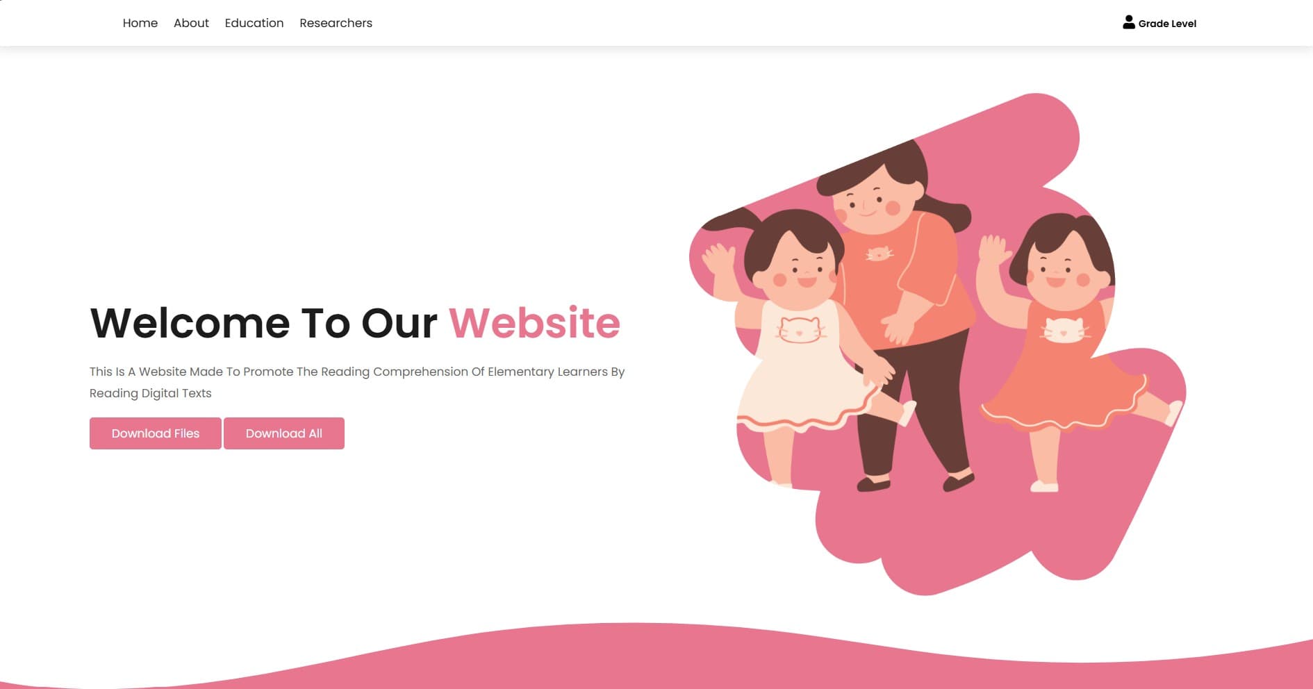 Elementary Website screenshot